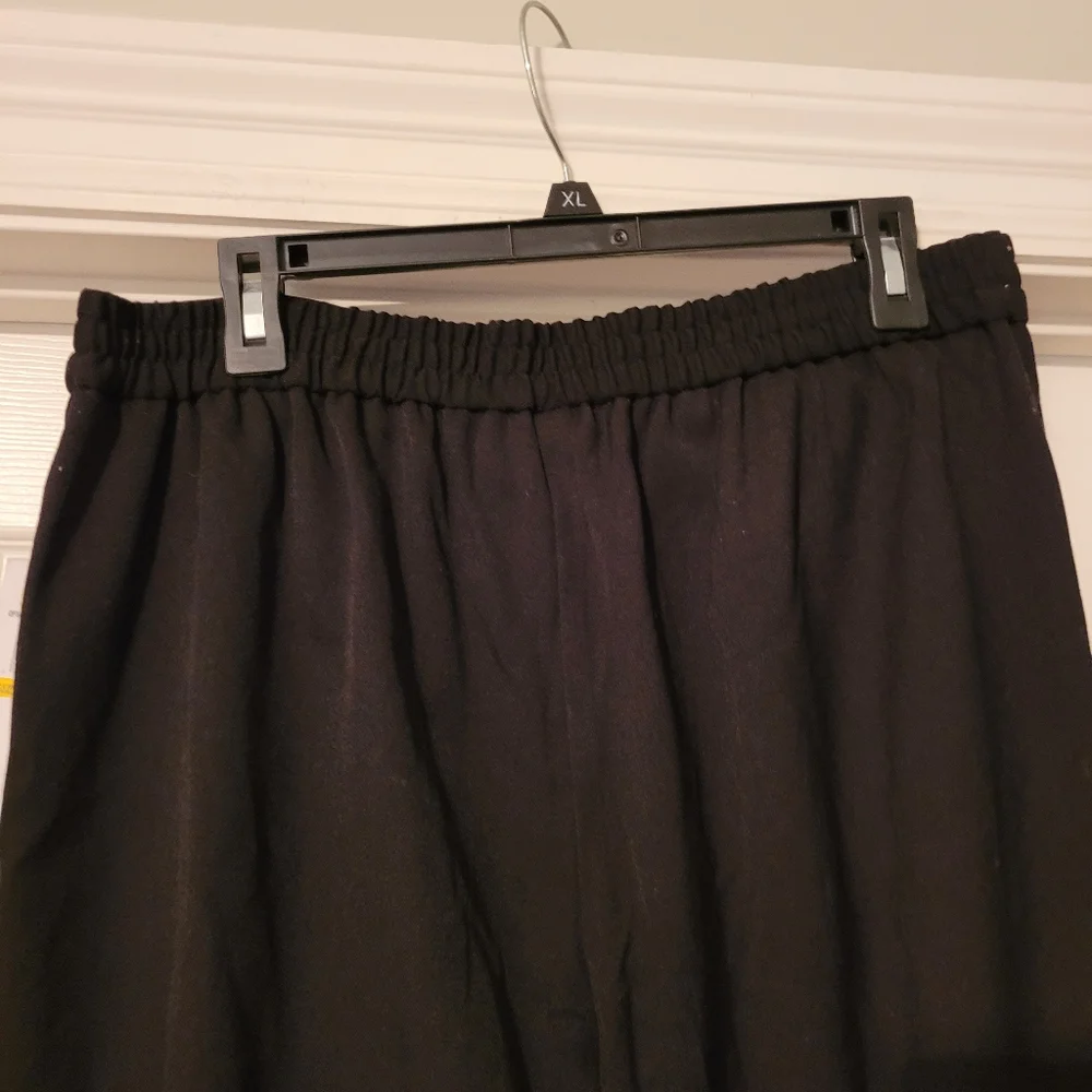 Michael Kors Black Wide-Leg Trousers Size Medium